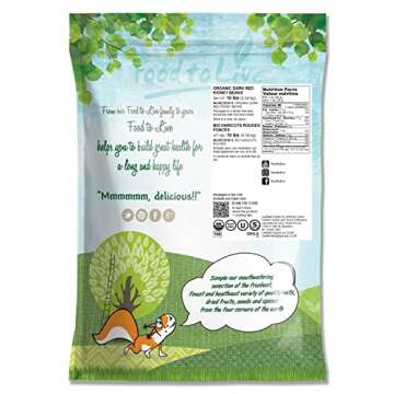Food to Live Organic Dark Red Kidney Beans, 10 Pounds – Non-GMO, Kosher, Raw, Sproutable, Vegan