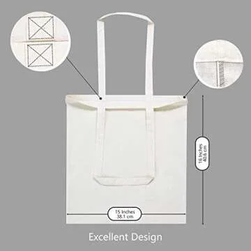 TOPDesign Economical Cotton Tote Bags for DIY & Gifts