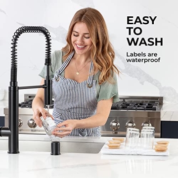 Premium Glass Spice Jars with Bamboo Lids & Labels