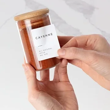 Premium Glass Spice Jars with Bamboo Lids & Labels