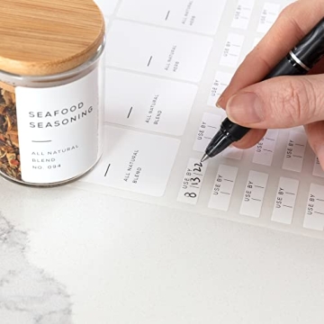 Premium Glass Spice Jars with Bamboo Lids & Labels