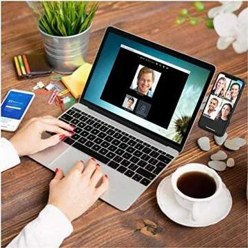 Aporia - Stick on Laptop Invisible Foldable Side Arm Magnetic Phone Holder Mount for Computer | Instant 2nd Monitor Mobile Solution | Aluminum Alloy with Strong Magnet