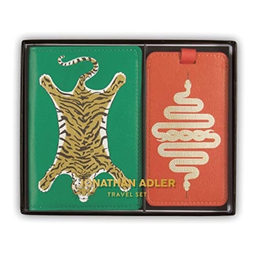 Galison Travel Set, Unicorn Locked - Stylish Luggage Tag & Passport Cover for Travelers