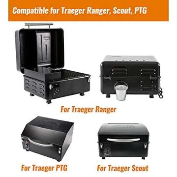 NUPICK 25 Pack Mini Grease Bucket Liner for Traeger Ranger, Scout, PTG, Grill Drip Tray for Traeger BAC459, 4.3" x 4"
