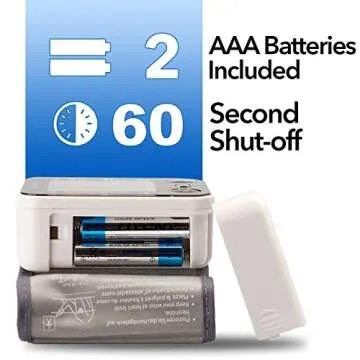 PARAMED Automatic Wrist Blood Pressure Monitor: Blood-Pressure Kit of Bp Cuff + 2AAA and Carrying case - Irregular Heartbeat Detector & 90 Readings Memory Function & Large Display