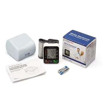PARAMED Automatic Wrist Blood Pressure Monitor: Blood-Pressure Kit of Bp Cuff + 2AAA and Carrying case - Irregular Heartbeat Detector & 90 Readings Memory Function & Large Display