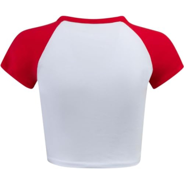 Hype & Vice Homerun Tee Crop Top for Game Days