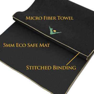 AURORAE Synergy 2in1 Hot Yoga Mat with integrated Non Slip Microfiber Towel. No Slipping No Bunching...