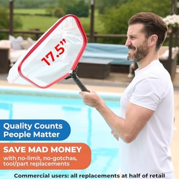 ProTuff Pool Skimmer Net with Lifetime Warranty and Easy Use