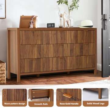 Mid Century Modern 9 Drawer Dresser for Stylish Storage