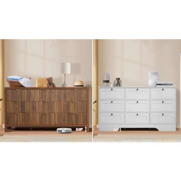 Mid Century Modern 9 Drawer Dresser for Stylish Storage