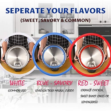 BPA-Free Silicone Sealing Rings for Instant Pot 6 Qt - 3 Pack