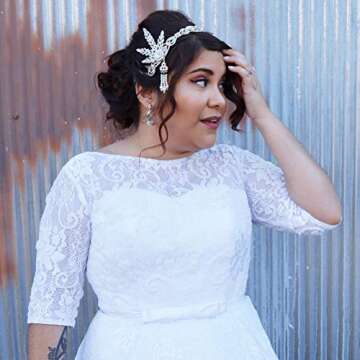 Babeyond® Bling Silver-Tone The Great Gatsby Inspired Art Deco Wedding Tiara Headpiece Headband