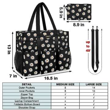 IBFUN Utility Tote Bag for Teacher/Work Women with Pockets