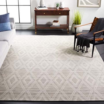 SAFAVIEH Marbella Collection Area Rug - 9' x 12', Light Brown & Ivory, Handmade Wool, Ideal for High...