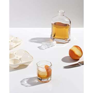 W&P Peak Silicone Sphere Ice Mold w/ Cover | Charcoal | Easy to Remove | Round Cocktail Whiskey Drink Ice Maker | Food Grade Premium Silicone | Dishwasher Safe, BPA Free