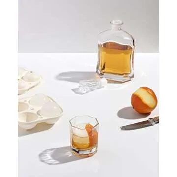 W&P Peak Silicone Sphere Ice Mold w/ Cover | Charcoal | Easy to Remove | Round Cocktail Whiskey Drink Ice Maker | Food Grade Premium Silicone | Dishwasher Safe, BPA Free