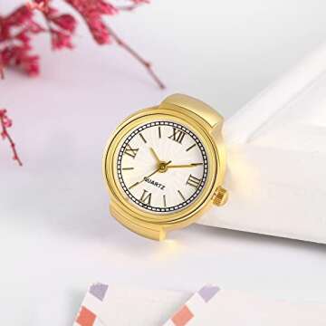 JewelryWe Finger Watch for Men and Women with Elastic Band