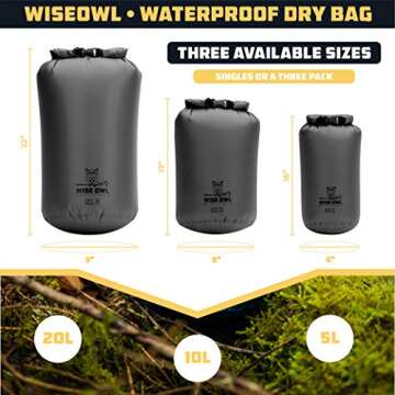 Wise Owl Waterproof Dry Bag - Lightweight & Durable Adventure Gear