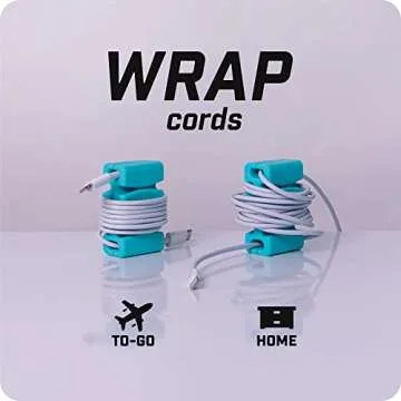 Weighted Cord Holder - Aqua - Best Cable Management Gift