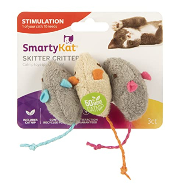 SmartyKat Skitter Critters Catnip Cat Toys - 3 Pack