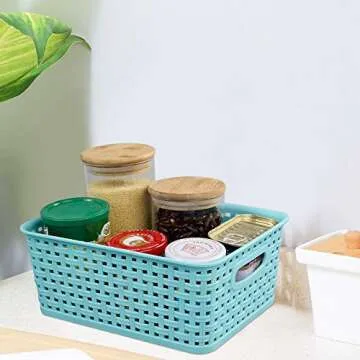Vababa Plastic Storage Baskets – Colorful and Sturdy