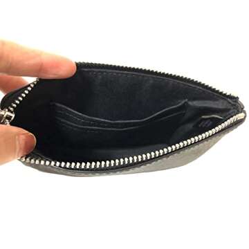 Coach F58035 Corner Zip Wristlet in Signature Coated Canvas with Leather Stripe Black Smoke - Black