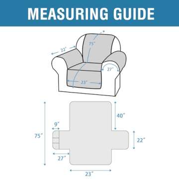 H.VERSAILTEX 100% Waterproof Couch Covers Modern Sofa Slipcovers with Elastic Straps Thick Soft Furn...