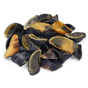 Full-Size Cow Hooves for Dogs | (10 Pack) All-Natural Long Lasting Dog Chews | Made from Grass Fed C...
