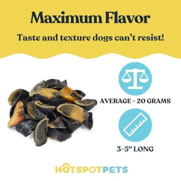 Full-Size Cow Hooves for Dogs | (10 Pack) All-Natural Long Lasting Dog Chews | Made from Grass Fed Cattle | Tasty Treat for Oral Hygiene | Fantastic Alternative for Rawhide and Bully Sticks