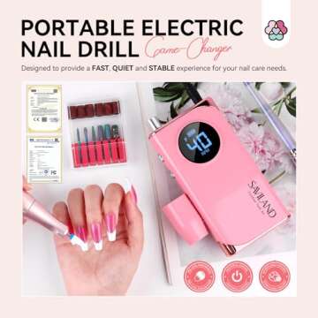 SAVILAND Electric Nail Drill for Flawless Manicures