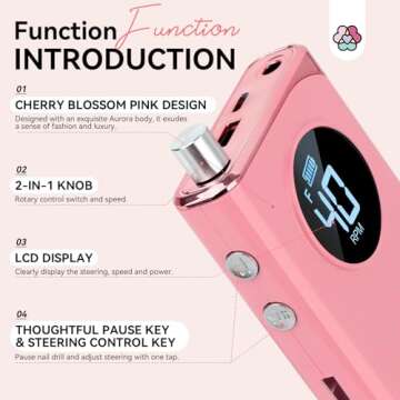 SAVILAND Electric Nail Drill for Flawless Manicures