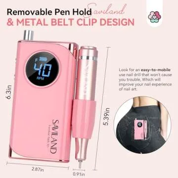 SAVILAND Electric Nail Drill for Flawless Manicures