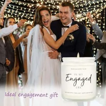 PETALSUN Engagement Gift, Gifts for Newly Engaged Couples & Bride to Be & Fiance - Lavender Scented Soy Wax Candle - Engaged Gifts for Her (7oz)