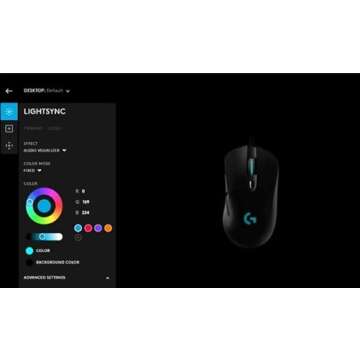 Logitech G403 Hero 25K Gaming Mouse, Lightsync RGB, Lightweight 87G+10G optional, Braided Cable, 25, 600 DPI, Rubber Side Grips, Black
