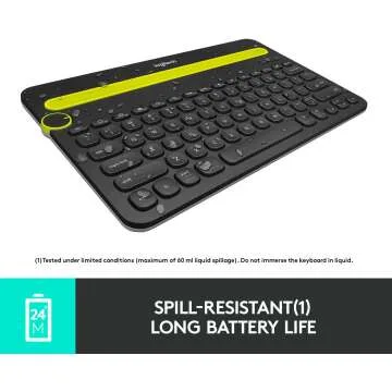 Logitech K480 Wireless Multi-Device Keyboard - Compact