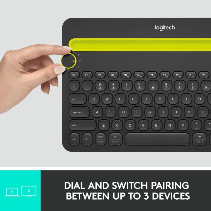 Logitech K480 Wireless Multi-Device Keyboard - Compact