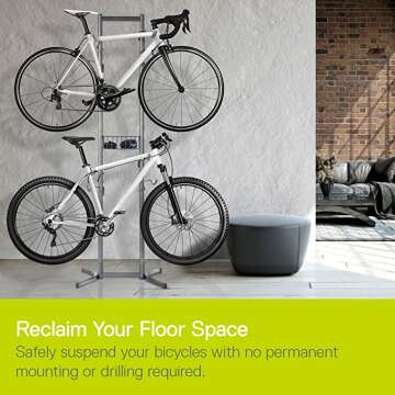 Bicycle Floor Storage Rack - Durable and Space-Saving