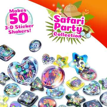 ILLY 3D Sticker Maker Refill Pack: Safari Party | Creative Arts & Crafts Kit for Kids 6+