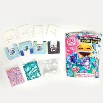 ILLY 3D Sticker Maker Refill Pack – Safari Party Arts & Crafts Kit