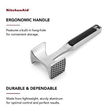 KitchenAid Gourmet Multi-Sided Meat Tenderizer: Versatile, Durable, Easy to Store