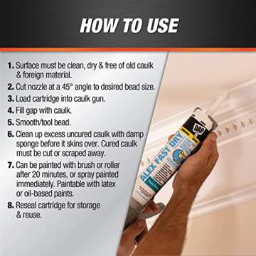 DAP Fast Dry Caulk with Silicone for Indoor/Outdoor Use