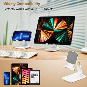 KOTUDAY Cell Phone Stand for Desk, Adjustable Phone Holder for Desk Compatible with Most of The Cell...