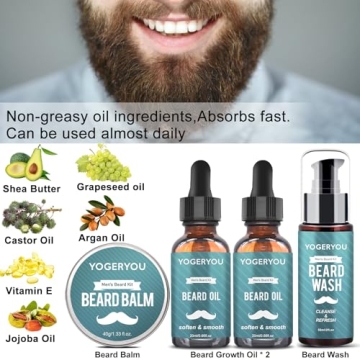 Beard Grooming Kit with Straight Razor & Shaping Tools