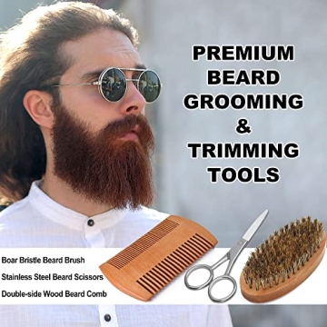 Beard Grooming Kit with Straight Razor & Shaping Tools