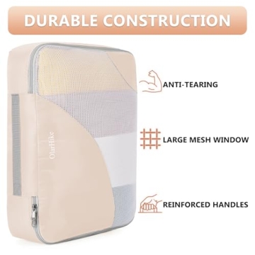 8 Packing Cubes Set with Toiletry Bag for Travel