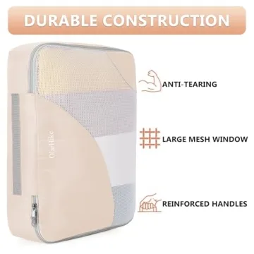 8 Packing Cubes Set with Toiletry Bag for Travel