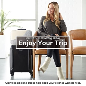 8 Packing Cubes Set with Toiletry Bag for Travel