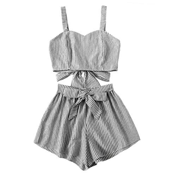 Stylish Summer 2 Piece Outfit with Crop Top and Shorts