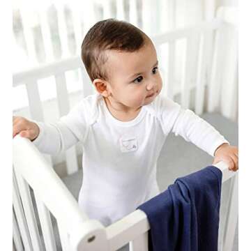 Burt's Bees Baby 'baby-boys' Romper Jumpsuit, 100% Organic Cotton One-piece Coverall and Toddler Footie, Heather Grey/White 2-pk, 0-3 Months US